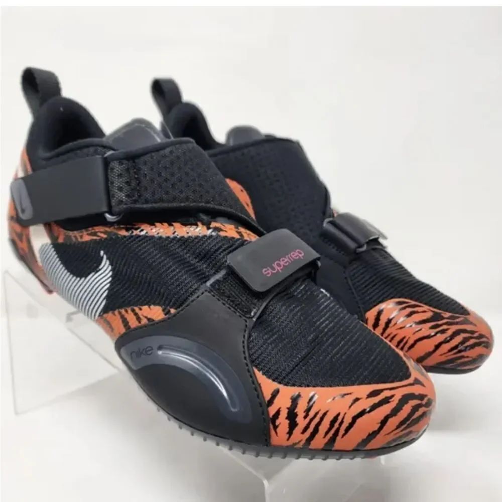 BRAND NEW CYCLING SHOES WOMEN'S BLACK ORANGE TIGER SUPERREP CYCLE MESH UPPER